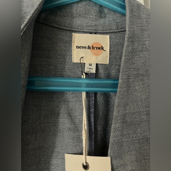 Neve Hawk Denim Kimono Jacket Coat NWT - Picture 3 of 3